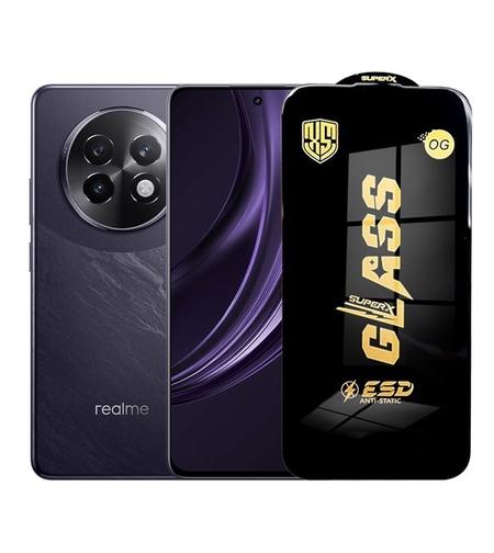 Folie de Protectie pentru Realme13+, Vafy, Sticla Securizata ESD, Margini Negre, Rezistenta la Zgirieturi, Antistatica, 0.35 mm, Transparenta