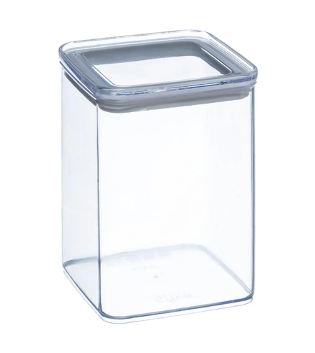 Cutie depozitare patrata 5Five PS, 1 litru, 10x10x14 cm, transparent