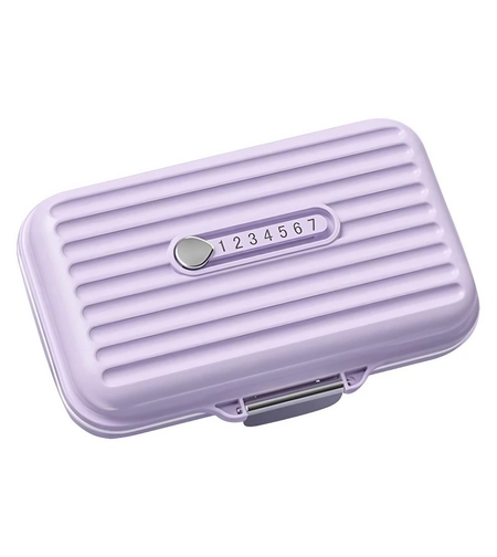 Cutie Medicamente, Flippy, Mov, 7 Compartimente, Portabila si Compacta, 11x7.2x3.5 cm, Ideala pentru Uzul Cotidian