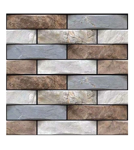 10 x Placi Tapet Autocolant 3D cu Imitatie de Marmura, pentru Perete Bucatarie Sufragerie, Usor de Curatat, Rezistent la Apa, Autoadeziv, 30x30 cm, Gri Maro Bej