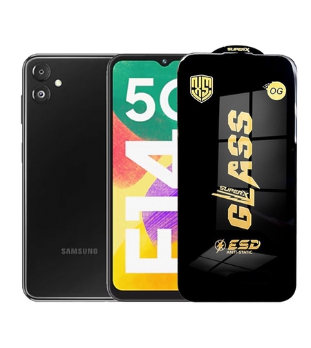 Folie de Protectie pentru Samsung Galaxy F14, Vafy, Sticla Securizata ESD, Margini Negre, Rezistenta la Zgirieturi, Antistatica, 0.35 mm, Transparenta