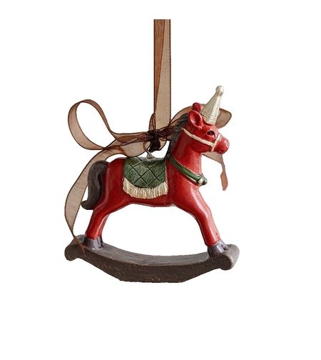 Decoratiune de Craciun, Flippy, pentru Brad, Model Calut, 7.5 x 8 cm, din Rasina, Multicolor