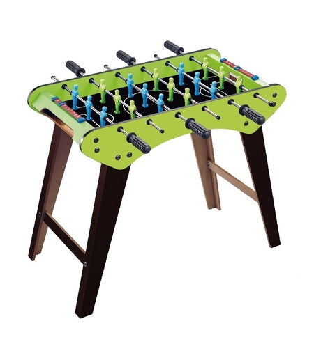 Masa de Fotbal, Flippy, cu Picioare, 6 Manere, Tablou de Scor, 71.3 x 14.6 x 36 cm, din Lemn/Otel/ABS, Verde