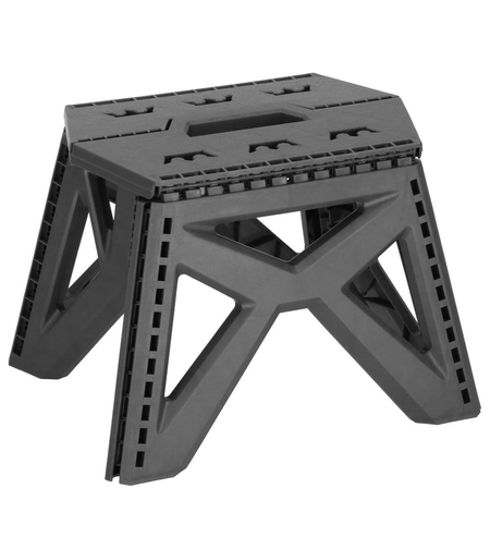 Scaun inaltator multifunctional tip scara, 100 kg, compact, cu maner, 31x23x23 cm, gri