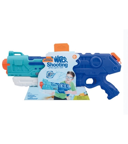 Pistol cu Apa pentru Copii, Rezervor de 1500 ml, Maner de transport, Pentru Piscina/Plaja, Flippy, 3 ani+, Bleumarin, Lungime 44 cm