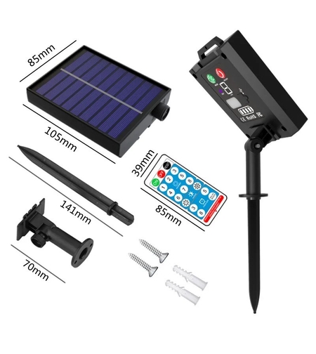 Panou Solar pentru Instalatii Craciun, 31V, 250 mAh, Acumulator de 1200 mAh, 8 Jocuri de lumini, 10 cm x 8 cm