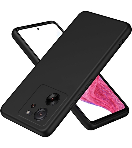 Husa de Protectie, Vafy, pentru Xiaomi Redmi 13T, Liquid Silicone, cu Microfibra pe Interior, Protectie Antisoc, Compatibil Incarcare Wireless, Negru