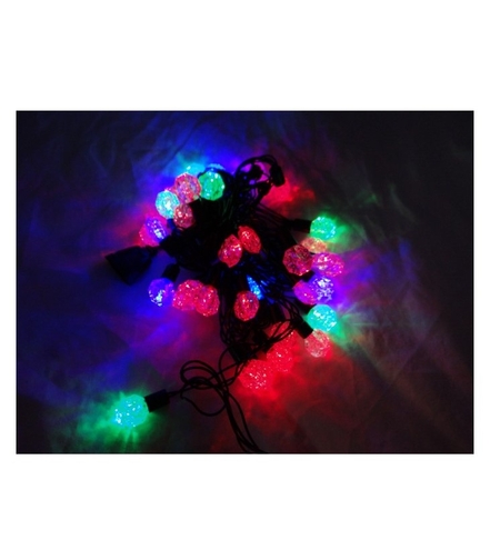 Instalatie de Craciun Liniara RGRB Yoto, 10 m, din care 1 m Prelungitor 220V, 40 LED, Model Anise, Utilizare Interior/Exterior, Interconectabila, Fir Negru, multicolor