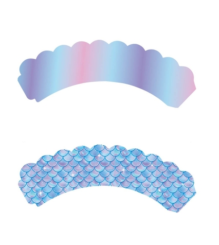 Set 6 Accesorii pentru Prajituri Sirena, Flippy, Colectia Mermaid, 22.7 x 8.7 cm, Multicolor