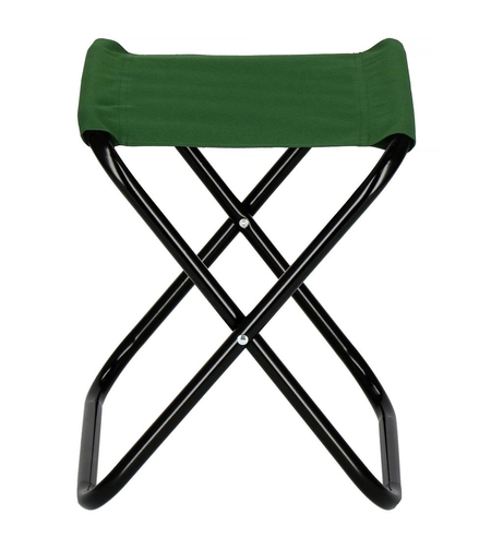 Scaun pliabil pentru camping sau pescuit, cadru metalic, maxim 100 kg, 26x26x34 cm, verde