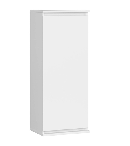 Dulap suspendat, cu usa si 3 rafturi interioare, PAL 16 mm, 40x30x99 cm, alb