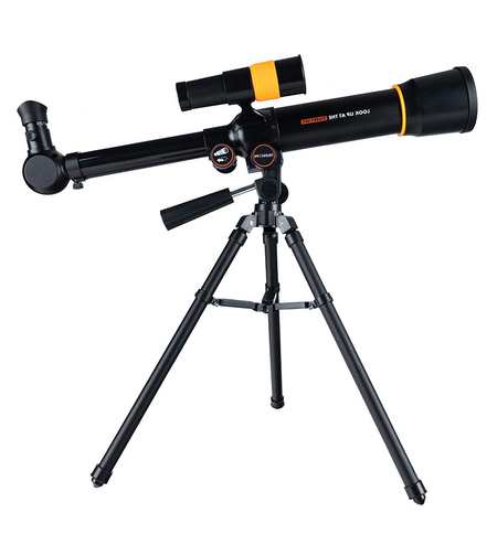 Telescop pentru copii cu stativ si 2 oculare pentru observarea cerului, 46x43x33 cm, negru