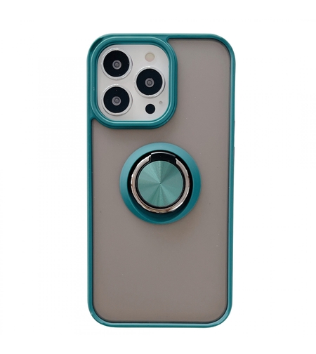 Husa de protectie Vafy compatibila cu Apple iPhone 13 Mini,Defender cu prindere inel,Verde