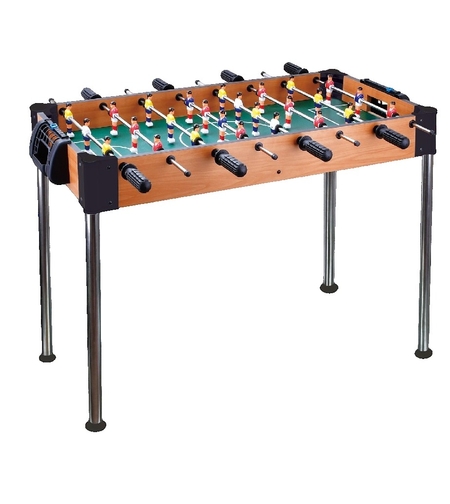 Masa de Fotbal, Flippy, cu Picioare Inalte, 8 Manere, Tablou de Scor, 86 x 62 x 65 cm, din Lemn/Otel si ABS, Maro