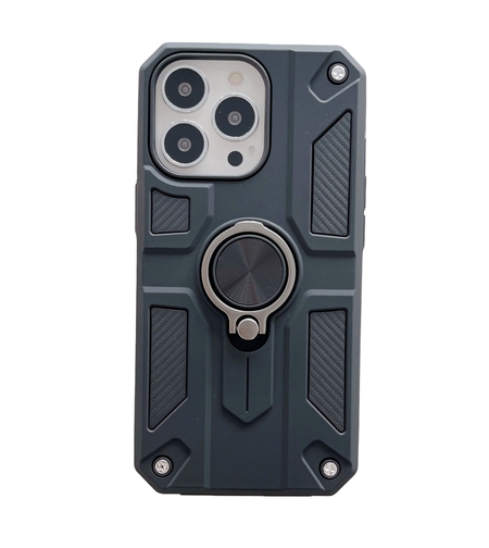 Husa protectie Vafy compatibila cu Apple iPhone 13 Pro Defender Model 5 cu suport prindere inel,Negru