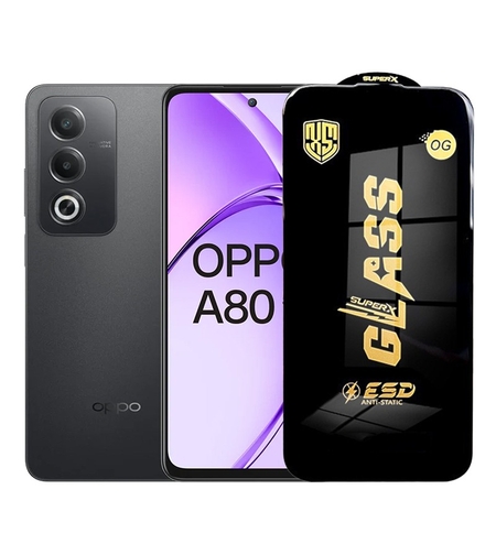 Folie de Protectie pentru Oppo A80, Vafy, Sticla Securizata ESD, Margini Negre, Rezistenta la Zgirieturi, Antistatica, 0.35 mm, Transparenta
