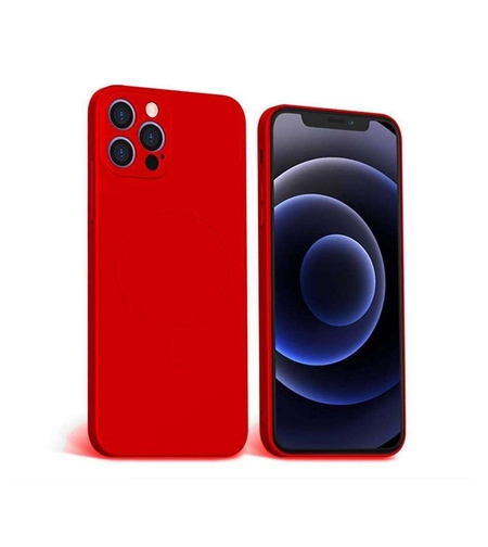 Husa protectie Vafy compatibila cu Apple iPhone 12 Mini Mag Safe Silicone Rosu