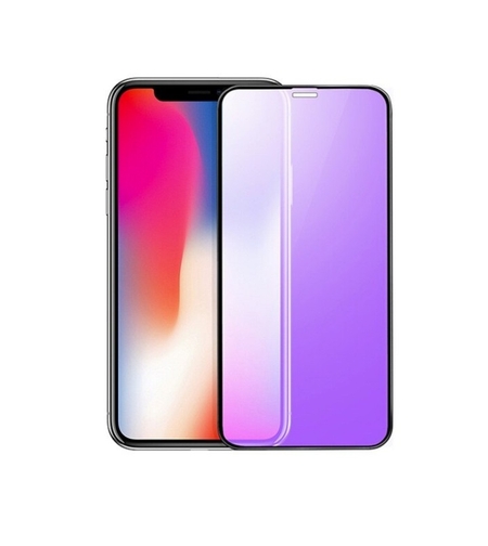 Folie de Protectie, Flippy, pentru iPhone 15 Pro, Ceramic Anti-Blue, 9H, Protectie Ochi, Anti-Soc, Mov
