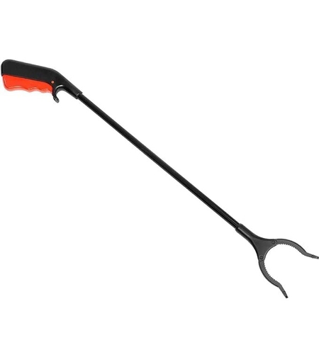 Cleste pentru Colectarea Deseurilor, Flippy, din Metal si Plastic, 60 cm, Fara Maini Murdare, Negru/Rosu