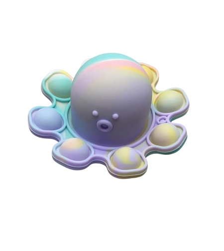 Jucarie antistres din silicon, Flippy®, Pop It Now and Flip It, Caracatita reversibila, Multicolor, V6