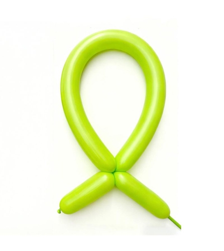 Baloane de Modelaj, Flippy, Set 50 bucati, Model Standard, din Latex, 30 x 1.5 cm, 1.8 g per unitate, pana la 150 cm, Verde deschis