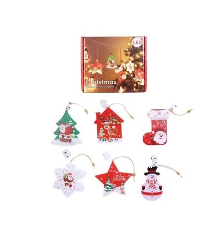 Set 6 decoratiuni de Craciun luminoase, Flippy