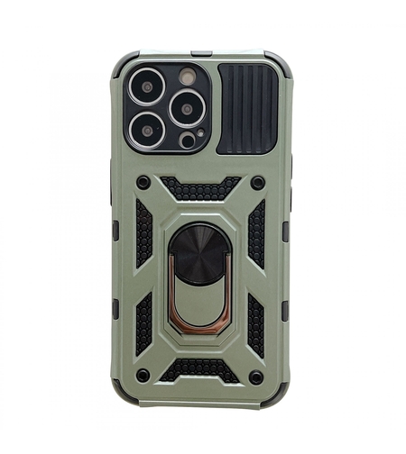 Husa de protectie Vafy compatibila cu Apple iPhone 13 Pro Max Defender Model 4 cu suport,Verde