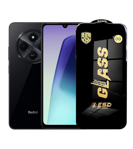 Folie de Protectie pentru Xiaomi Redmi 14C, Vafy, Sticla Securizata ESD, Margini Negre, Rezistenta la Zgirieturi, Antistatica, 0.35 mm, Transparenta