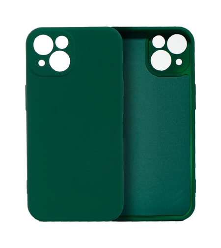 Husa pentru Samsung Galaxy A13 4G, Vafy, Liquid Silicone, cu Microfibra pe interior, Protectie Antisoc, Verde inchis
