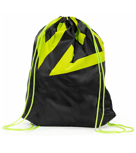 Sac sport tip rucsac cu snur, poliester oxford 210D, 45x35 cm, negru si verde lime