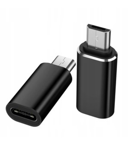 Adaptor Micro USB spre Lightning, Flippy, 2.8 cm, Negru