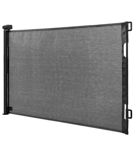 Poarta de siguranta retractabila si extensibila, pentru copii sau animale de companie, 162x86 cm, negru