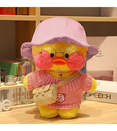 Jucarie de plus Ratusca Lalafanfan Flippy, Haine si Accesorii Random, Galben
