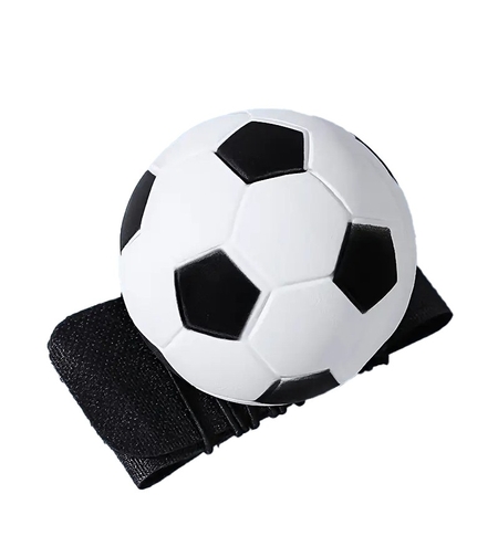Minge Saltareata Hiperelastica, Flippy, Model Minge de Fotbal cu Fixare de Mana, Space Moon Ball foarte Elastica, Antistress pentru Copii, Diametru 66 mm, Alb Negru