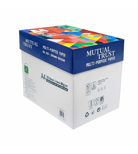 Hartie Copiator A4 Mutual Trust Cardboard, Flippy, 80 g/mp, 25 topuri x 100 coli/top (2500 coli), 210 x 297 mm, Hartie Multifunctionala pentru Printare, Copiere si Proiecte Creative