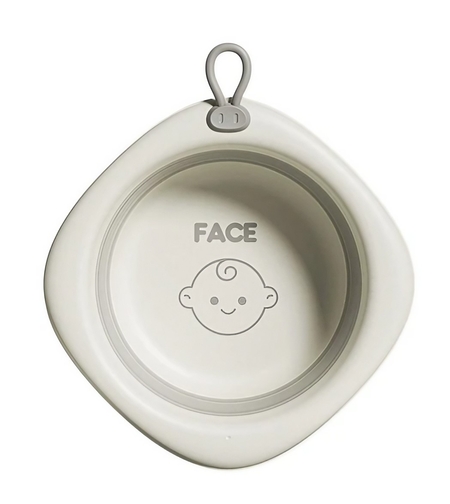 Cada Pliabila pentru Baie pentru Copii, Flippy, Cadita pentru Bebelusi, Model Romb pentru Fata, Gri, 31.5x31.5x3.5 cm, 3L