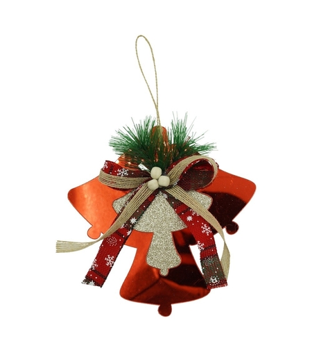 Ornament brad, Flippy, Clopotei, Rosu, Lucios, 15*15CM, Acril, Interior/ Exterior
