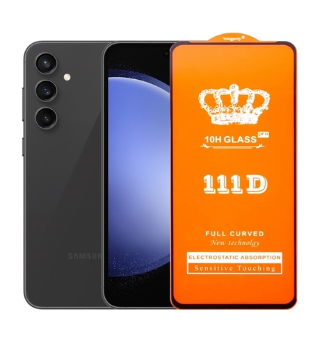 Folie Sticla Securizata pentru Samsung Galaxy S23 FE, Vafy, Sticla de Protectie Compatibila cu Samsung Galaxy S23 FE, Full Cover 111D, HD, Margini Negre, Transparenta
