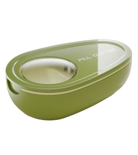 Cutie Taiat Pastile si Depozitare Medicamente, Flippy, Verde, 8x5x2.65 cm, Compacta si Portabila, Ideala Pentru Calatorii