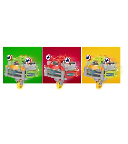 Jucarie circuit pentru copii, Flippy, Broscuta pe monociclu, Galben