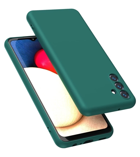 Husa de Protectie, Vafy, pentru Samsung Galaxy S23 FE, Liquid Silicone, cu Microfibra pe Interior, Protectie Antisoc, Compatibil Incarcare Wireless, Verde