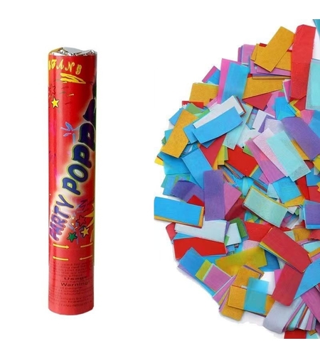 Tub de Confetti, Flippy, Party Pooper, 40x5 cm, Confetii Asortate din Hartie, Multicolor