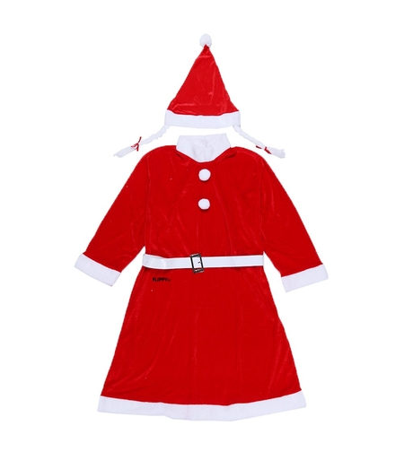 Costum Craciunita Flippy® Femeie, Adult, 3 piese, Catifea