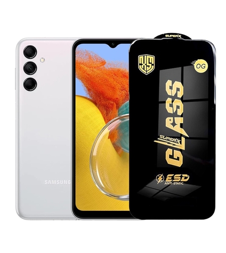Folie de Protectie pentru Samsung Galaxy M14, Vafy, Sticla Securizata ESD, Margini Negre, Rezistenta la Zgirieturi, Antistatica, 0.35 mm, Transparenta
