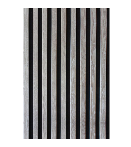 Riflaj MDF decorativ LDA PREMIUM de tip Panou Acustic, Stejar Grafit, 260x40 cm