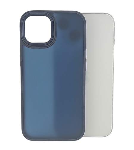 Husa de Protectie, Vafy, pentru iPhone 15 Plus, Satin Matte, din PC, Albastru