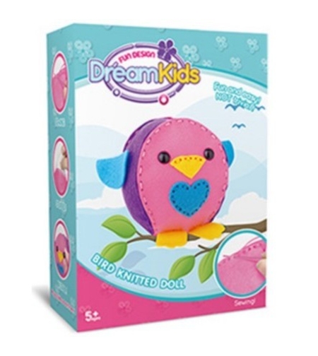 Set Creatie Perna pentru Copii Model Pasare, Dream Kids