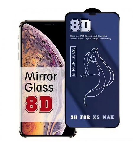 Folie de Protectie, Flippy, pentru iPhone 15 Pro, Tempered Glass Mirror 8D, Efect Oglinda, HD, Albastru