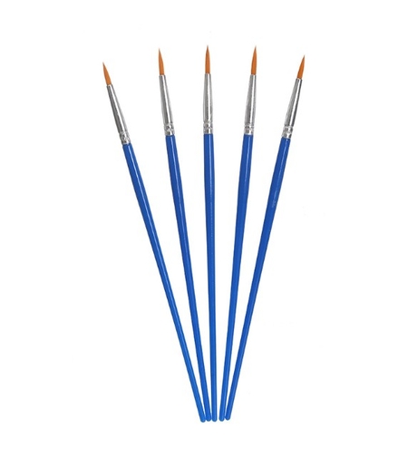 Set 5 Pensule Multifunctionale, Flippy, pentru Pictura pe Fata, Varf Ascutit, 17.5 cm, Albastru