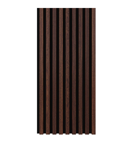 Riflaj MDF decorativ LDA PREMIUM de tip Panou Acustic, Stejar Maro inchis, 260x40 cm